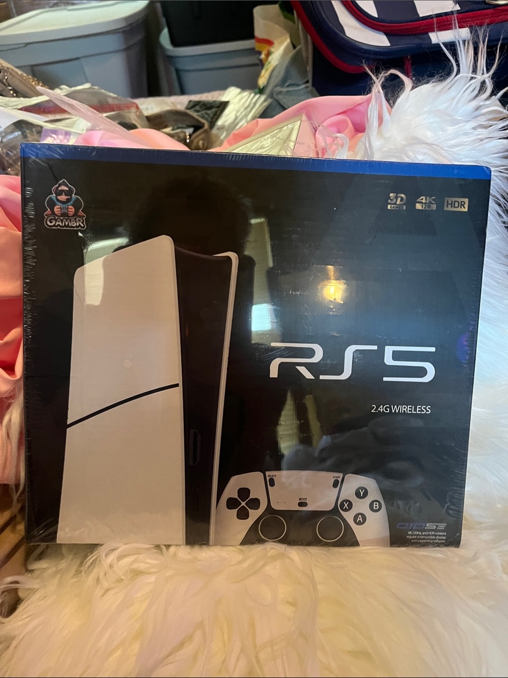 RS5 2.4G Wireless Gaming Console with White Controller